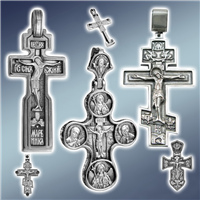 Хрест натільний, хрестик натільний, хрестик срібний, хрестик срібний з позолотою, хрестики срібні