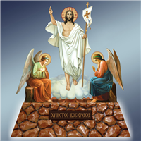 Воскресіння Христове, Воскресіння Христове з ангелами, хоругва Воскресіння Христове 